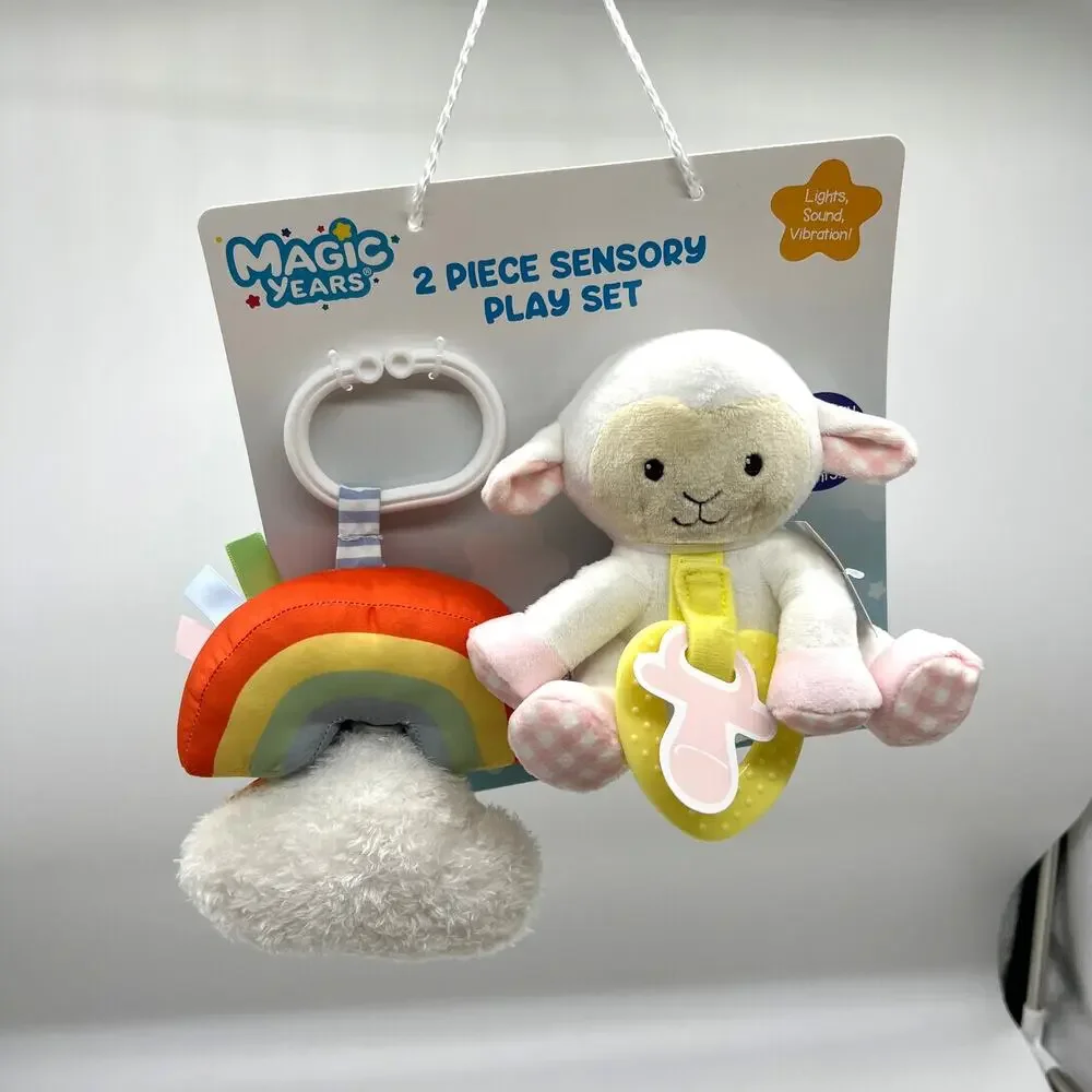 Magic Years Lamb Jiggler Rattle & Paci Toy Set - 2pc
